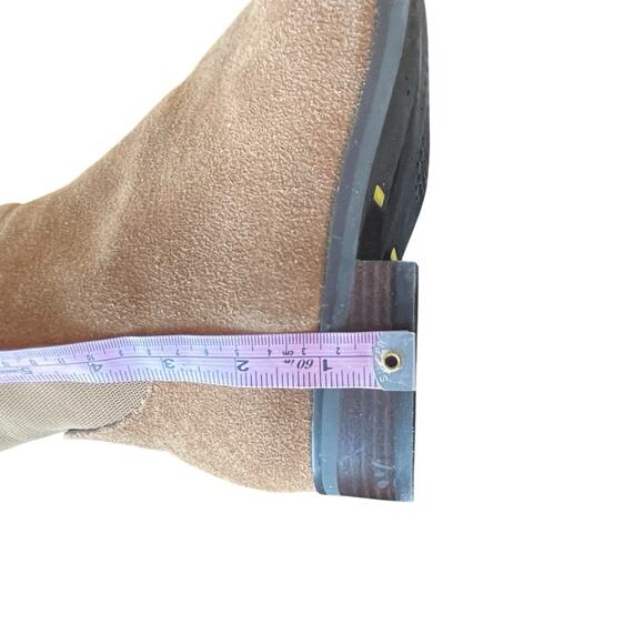 Cole Haan Boots Women's Size 8 B Suede Low Heel Over the Knee Boot Tan Cognac - Picture 10 of 14